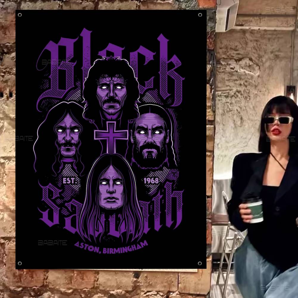 Commercial Banner Printing - Black Sabbath Heavy Metal Усовершенствованная печать
