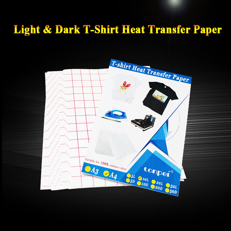 White Toner Transfer Paper - 10 листов струйной теплопередачи, хлопковая футболка