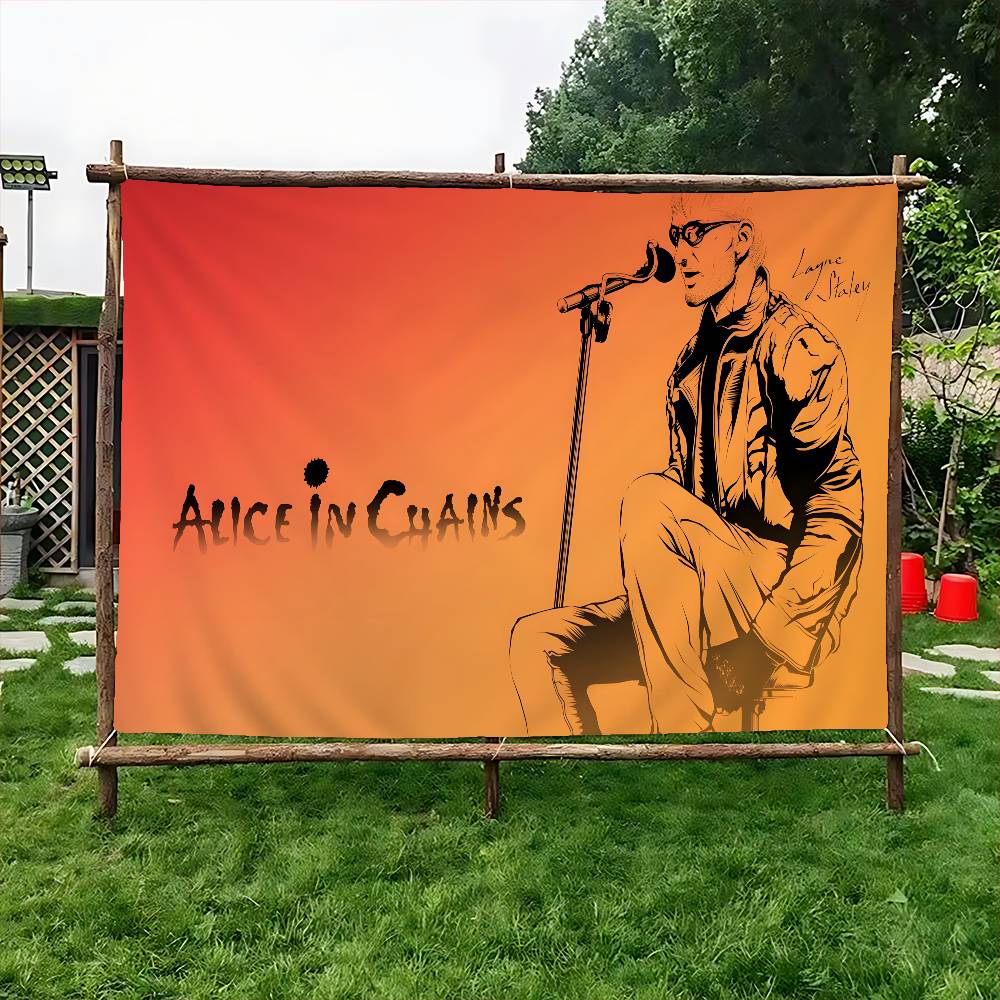 Commercial Banner Printing - Ретро-флаг с изображением Alice In Chains